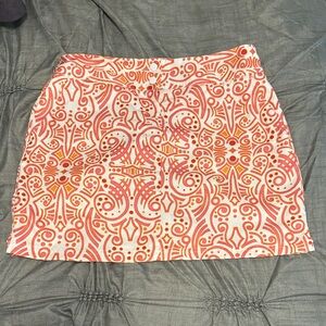 adidas Sz 8 Climacool Coral Pink and Cream Patterned golf Skort b21